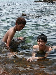 Asian Twinks Ken and Dam in Swim Team Boys